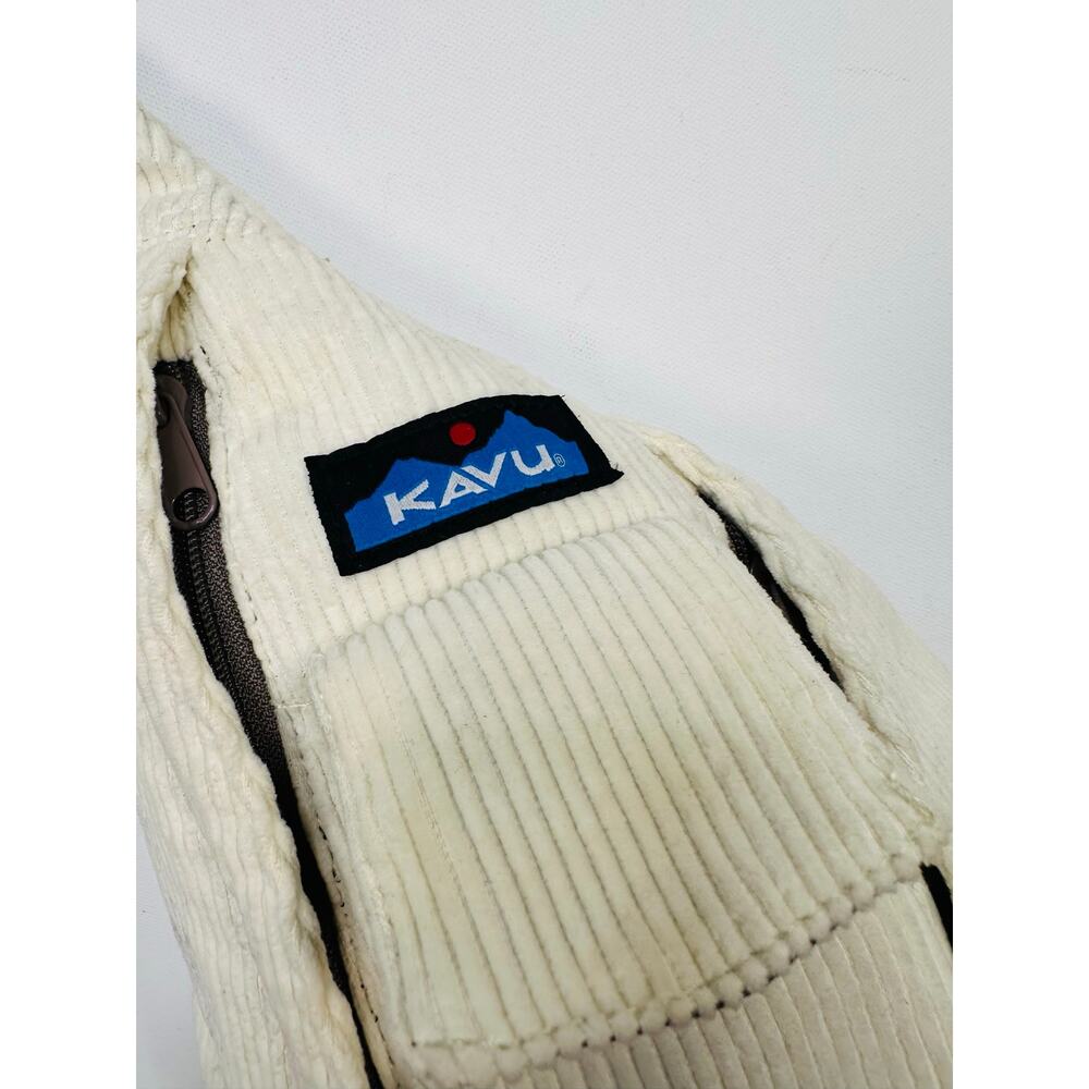 Kavu Rope Sling Bag in Cream Corduroy - Picture 2 of 7